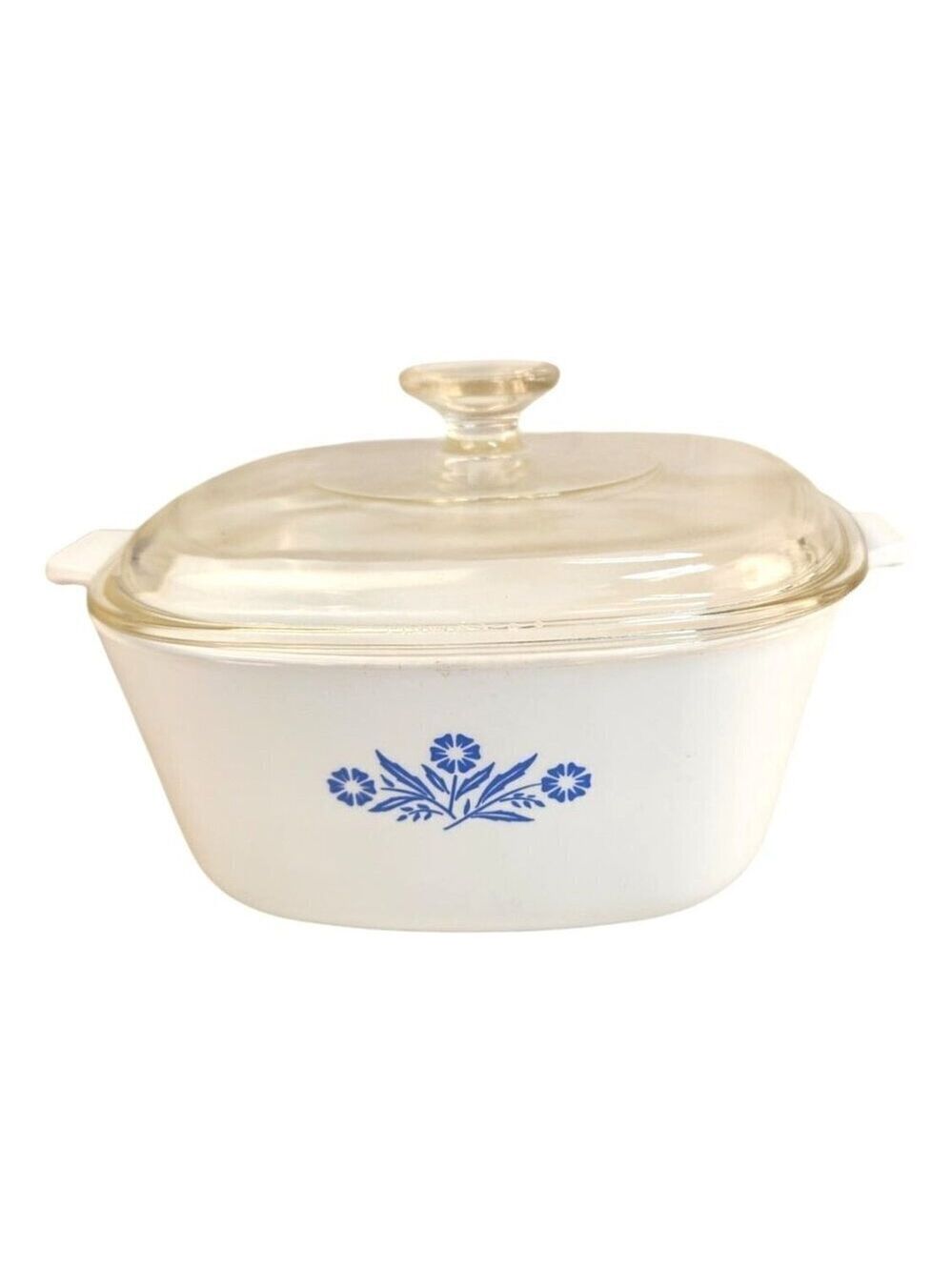 Corning Ware Blue Cornflower 2.5 Quart Casserole Dish With Pyrex Glass Lid Cookw